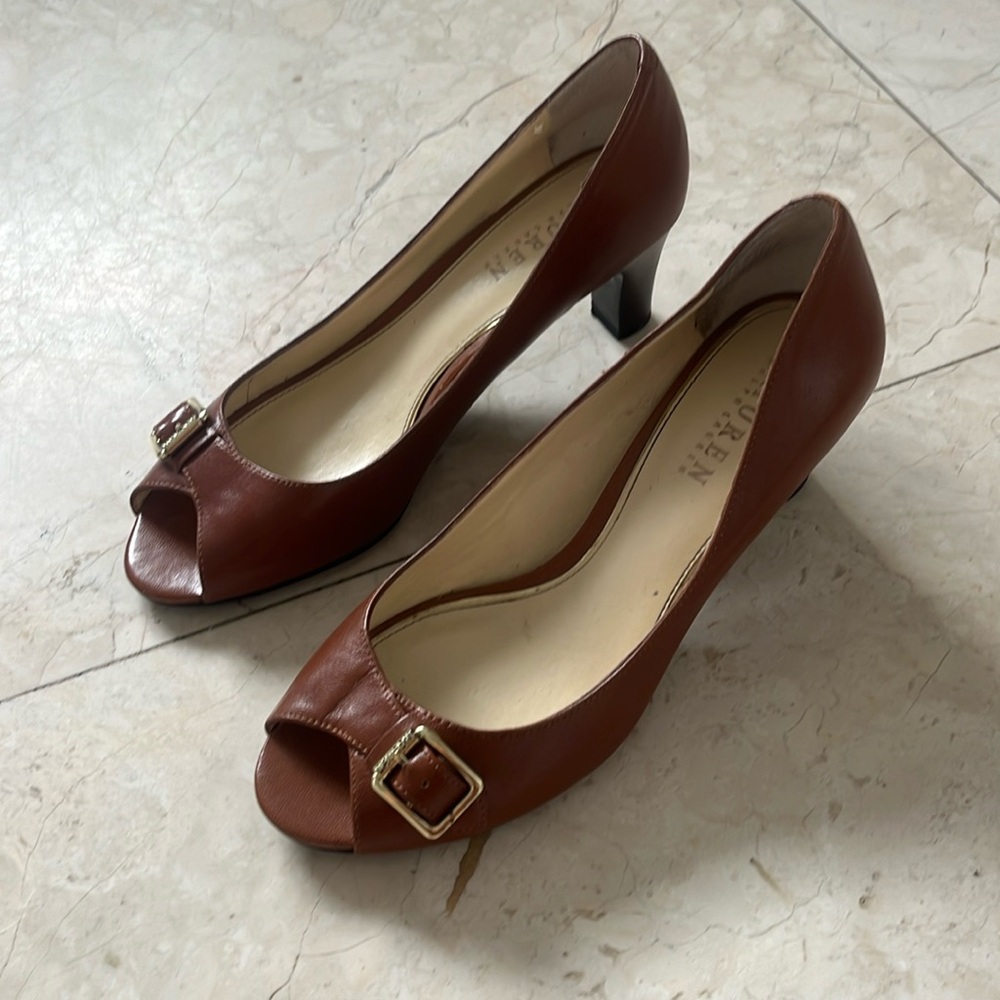 Ralph Lauren Open Toe Pump Heels